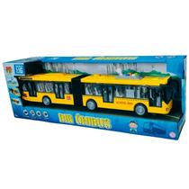 Carro Fricção Big Ônibus Minhocão Sanfonado Luz e Som Amarelo DM Toys Carro Fricção Big Ônibus Minhocão Sanfonado Luz e Som Amarelo DM Toys