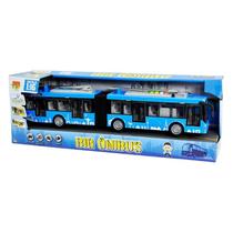 Carro Fricção Big Ônibus Minhocão Sanfonado Luz e Som Azul DM Toys Carro Fricção Big Ônibus Minhocão Sanfonado Luz e Som Azul DM Toys