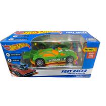Carro Fricção Fast Racer Com Luz E Som Verde 13 cm Hot Whells Multikids Carro Fricção Fast Racer Com Luz E Som Verde 13 cm Hot Whells Multikids