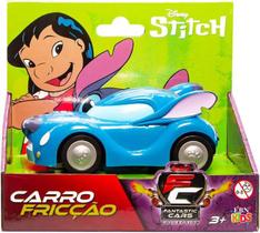 Carro friccao stitch azul 13cm disney 3+