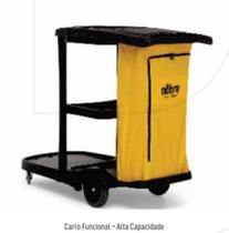 Carro Funcional Alta Capacidade com bolsa de Vinil azul