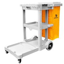 Carro Funcional América com Bolsa Amarela BRALIMPIA