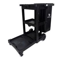 Carro funcional com bolsa 90L América Black - CFBLACKT - Bralimpia