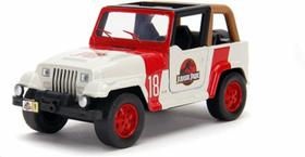 Carro fundido Jada Toys Jurassic World 1:32 Jeep Wrangler branco/vermelho Carro fundido Jada Toys Jurassic World 1:32 Jeep Wrangler branco/vermelho