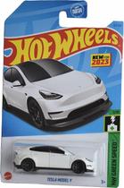 Carro fundido sob pressão Hot Wheels Tesla Model Y White 2023