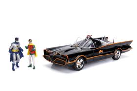 Carro fundido sob pressão Jada Toys Batmobile Classic TV Series em escala 1:18