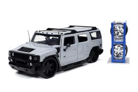 Carro fundido sob pressão Jada Toys Just Trucks 1:24 2003 Hummer H2 Grey