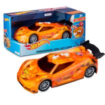 Carro Hot Wheels Programing Laranja Modo Turbo Motor a Jato Luzes e 2 Efeitos Sonoros Multikids