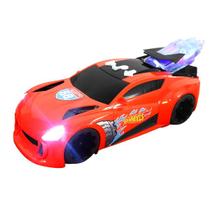 Carro Hot Wheels Turbo que Dispara Luzes Coloridas e Som Laranja