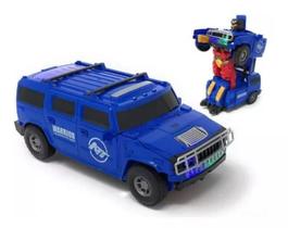 Carro Hummer Transformers Vira Robo Projeta Imagem Som e Luz Azul. Carro Hummer Transformers Vira Robo Projeta Imagem Som e Luz Azul.