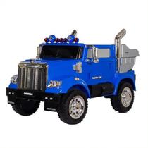 Carro Infantil Elétrico Caminhão Transformer Azul 12v Luz
