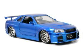 Carro Jada Toys Fast & Furious - Nissan GT-R R34 Brian - Escala 1:24