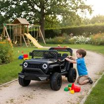 Carro Jipe Elétrico Aventura Infantil 12v Som Luz Controle Remoto