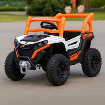 Carro Jipe Elétrico Bateria 12v Infantil Trilha Música Luz Controle Remoto