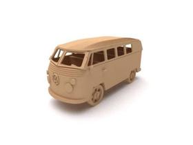 Carro Kombi Miniatura 3d Corte à Laser em MDF - Neusa Artesanatos