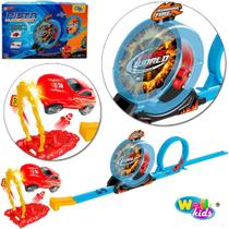 Carro Lancador + Pista Corrida Looping 360º 22 Pecas Na