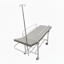 Carro Maca Padiola Emergência Mesa Exame Clínico Rodas Soro Cinza Carro Maca Padiola Emergência Mesa Exame Clínico Rodas Soro Cinza