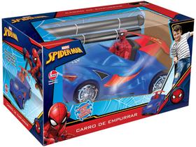 Carro Marvel Spider-Man de Empurrar - Lider Brinquedos 2382 com Acessórios