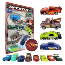 Carro Mcqueen + 7 Carros Disney Relâmpago Mc Queen Filme