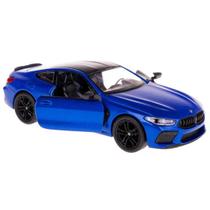 Carro Miniatura BMW M8 Escala 1:38 a Fricção Kinsmart (Azul)
