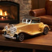 Carro Miniatura Clássico Antigo Fricção Colecionável Dourado Carro Miniatura Clássico Antigo Fricção Colecionável Dourado