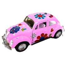 Carro Miniatura Fusca Hippie Rosa Escala 1:43 6836-28 - Dorémi Carro Miniatura Fusca Hippie Rosa Escala 1:43 6836-28 - Dorémi