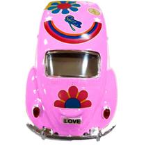 Carro Miniatura Fusca Hippie Rosa Escala 1:43 6836-28 - Dorémi Carro Miniatura Fusca Hippie Rosa Escala 1:43 6836-28 - Dorémi