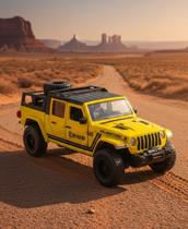 Carro Miniatura Jeep Gladiator 2020 Just Truck 1:32 Amarelo Carro Miniatura Jeep Gladiator 2020 Just Truck 1:32 Amarelo