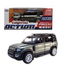 Carro Miniatura Metal Land Rover 1:32 Action c/ Som e Luz Carro Miniatura Metal Land Rover 1:32 Action c/ Som e Luz