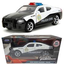 Carro Miniatura Velozes e Furiosos 1:32 Dodge Charger Police Carro Miniatura Velozes e Furiosos 1:32 Dodge Charger Police