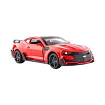 Carro Modelo Camaro Diecast 1/32 - Metal com Som, Luz e Função Puxar para Trás