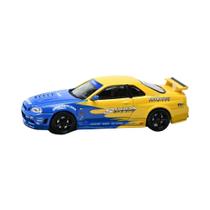 Carro Modelo Diecast Skyline GTR-34 Edição 1/64 Escala CYBIST EDGER Brinquedo Para Adolescentes E Carro Modelo Diecast Skyline GTR-34 Edição 1/64 Escala CYBIST EDGER Brinquedo Para Adolescentes E