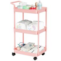 Carro Organizador de Plástico Volnamal para Pañales de Bebé en Color Rosa Carro Organizador de Plástico Volnamal para Pañales de Bebé en Color Rosa