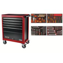 Carro para Ferramentas 5 Gavetas e 1 Porta 95 Peças Tramontina PRO