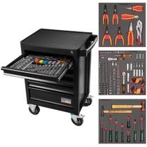 Carro para ferramentas com 6 gavetas e 195 ferramentas - 44950/952