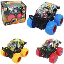 Carro pick up a friccao cross colors na caixa - Dm Toys