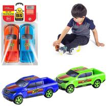 Carro pick-up roda livre colors com 2 pecas na solapa - 2 unidades - BS TOYS Carro pick-up roda livre colors com 2 pecas na solapa - 2 unidades - BS TOYS
