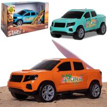 Carro pick-up roda livre com prancha super surf na caixa - SAMBA TOYS