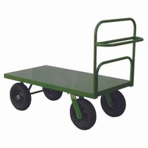 Carro Plataforma chapa 2 Rodizios 350X8 2 rodas Fixas 1 Aba B21C1 BENATTI