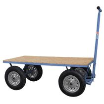 Carro Plataforma de Madeira Suporta Carrega Transporta Logística Até 400kg FortG