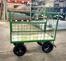 Carro Plataforma Fechado Em Tela 1000x600mm Capacid. 300kg