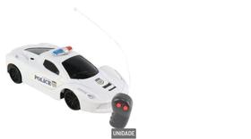 Carro Policia Carrinho Controle Remoto Viatura A Pilha Cor Branco - Ark Toys