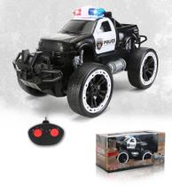 Carro Polícia Controle Remoto Total Off Road Jipe - DM TOYS