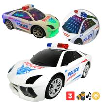 Carro Polícia Policial Bate e Volta com Som e Luz 3D Pilha - Fun Game