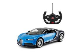 Carro R/C Rastar Bugatti Chiron - Escala 1:14 Azul com Luzes