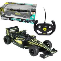 Carro Racing Amarelo Controle Remoto 4 Funções Recarregável Carro Racing Amarelo Controle Remoto 4 Funções Recarregável