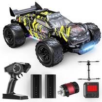 Carro RC DEERC 1:14 Brushless 43 MPH 4WD Off-Road com luzes LED