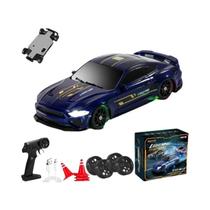 Carro RC Mini Drift De Alta Velocidade 1/64 1/43 4WD Com Luzes LED Controle Remoto Veículo De