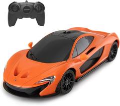 Carro RC Rastar Carro de brinquedo com controle remoto McLaren P1 escala 1:24, veículo modelo R/C para crianças - laranja