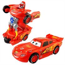 Carro Relâmpago Robot Transformers Luz E Som Brinquedo - Miki Toy